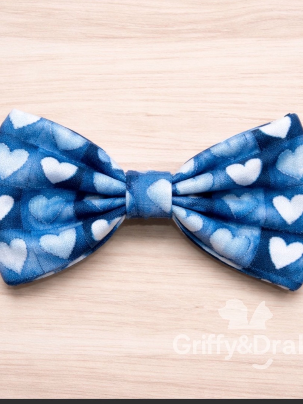 🐾 Blue Heart Pet Bow Tie Accessory